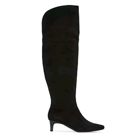 NWT WORTHINGTON Palmetto Valto Faux Suede Over the Knee Black Boots Size 6 New - Picture 1 of 15